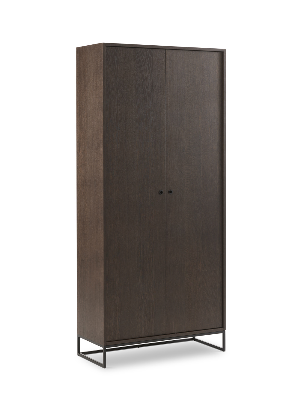 Eik skap 200 med stålunderstell