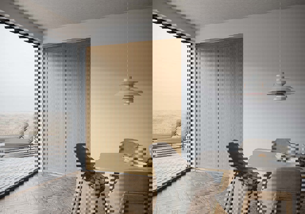 Kleine kast met witte afwerking