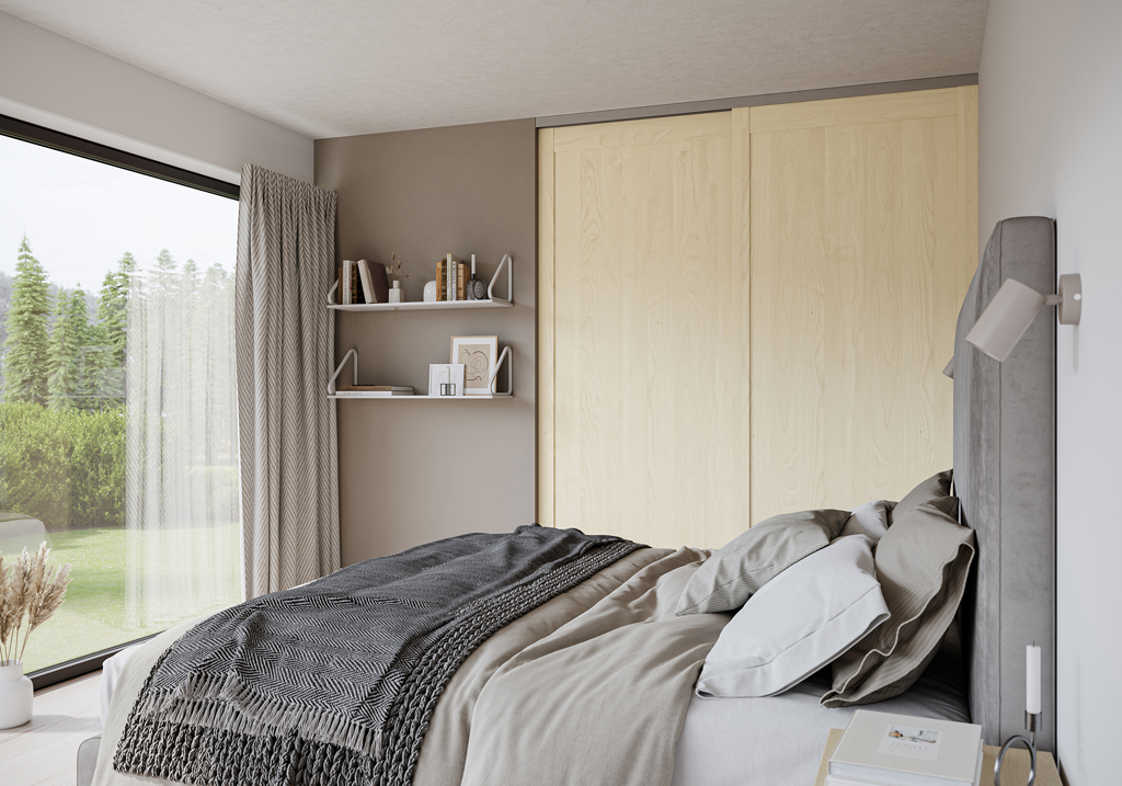 Topaz schuifdeuren in natuurlijk berk