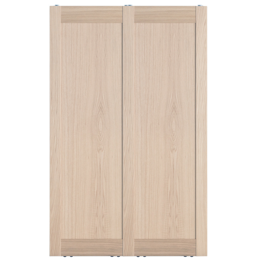 Topaz schuifdeuren in wit eiken fineer