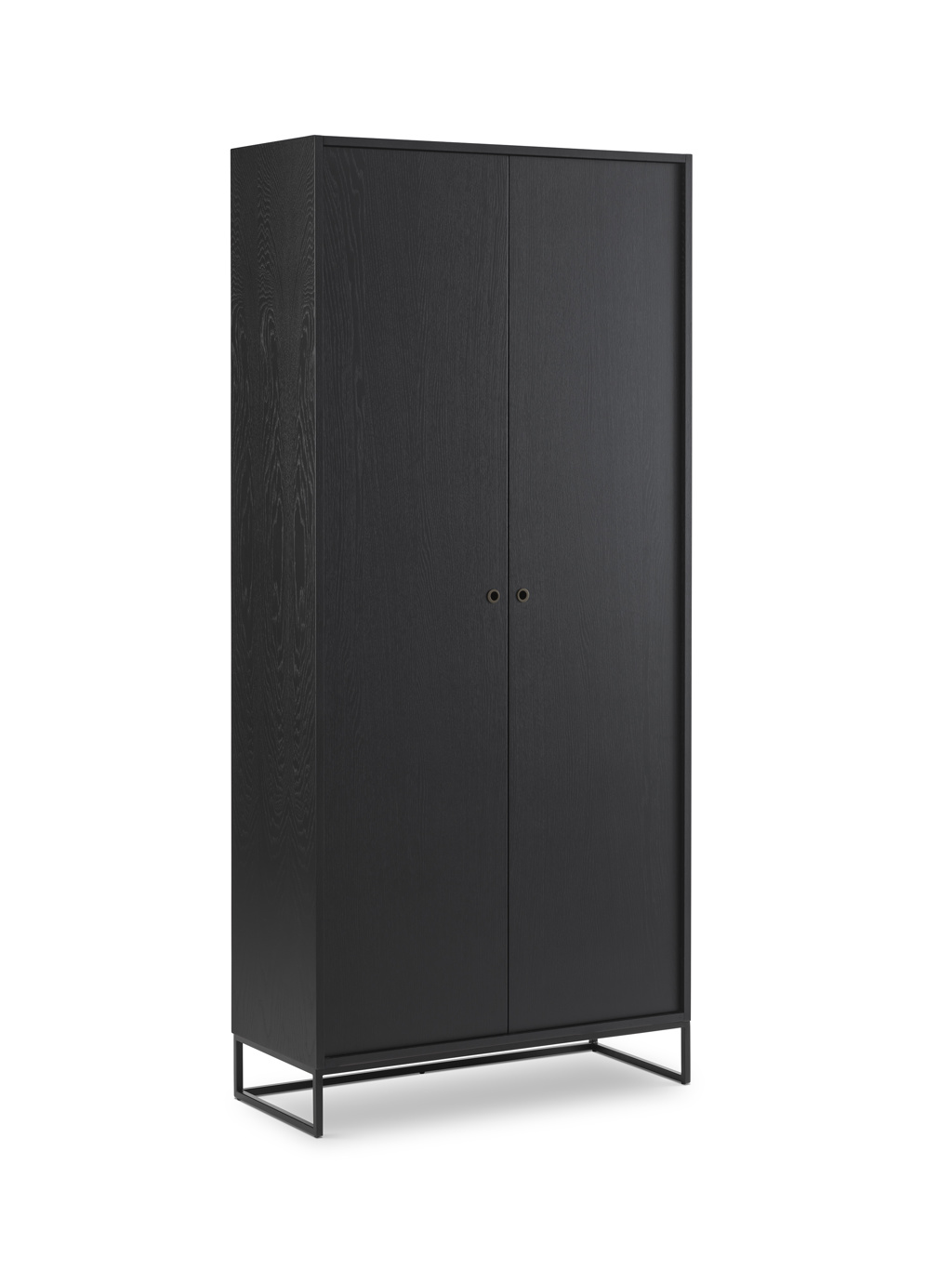 Eik skap 200 med stålunderstell, eik skap