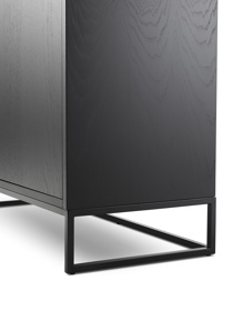 Eik skap 200 med stålunderstell, eik skap (thumbnail)