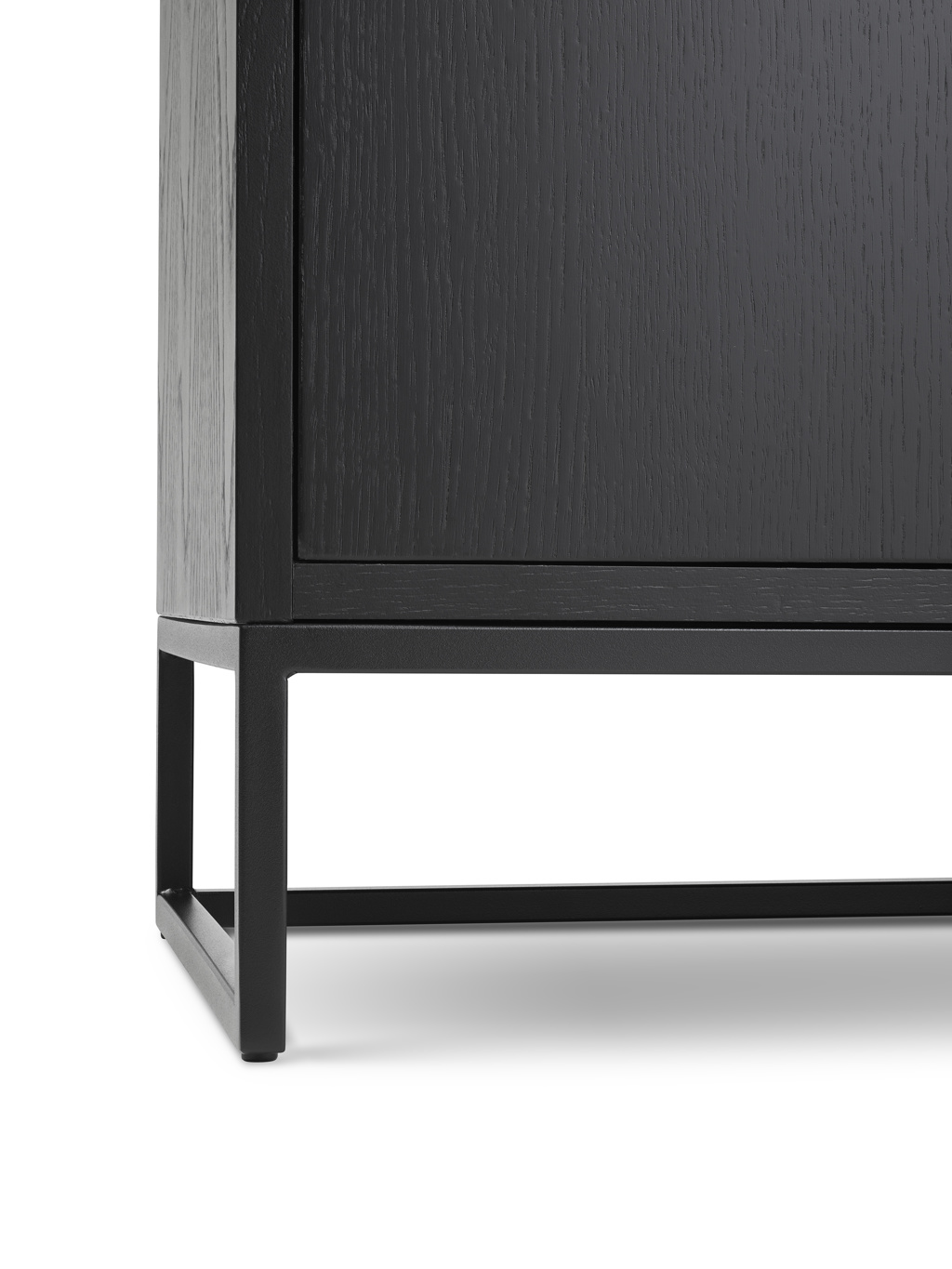 Eik skap 200 med stålunderstell, eik skap