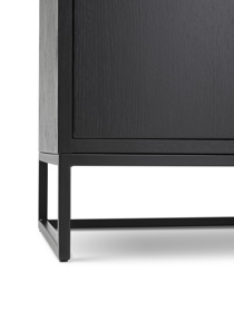 Eik skap 200 med stålunderstell, eik skap (thumbnail)