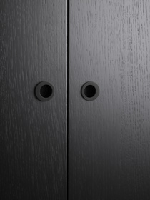 Eik skap 200 med stålunderstell, eik skap (thumbnail)